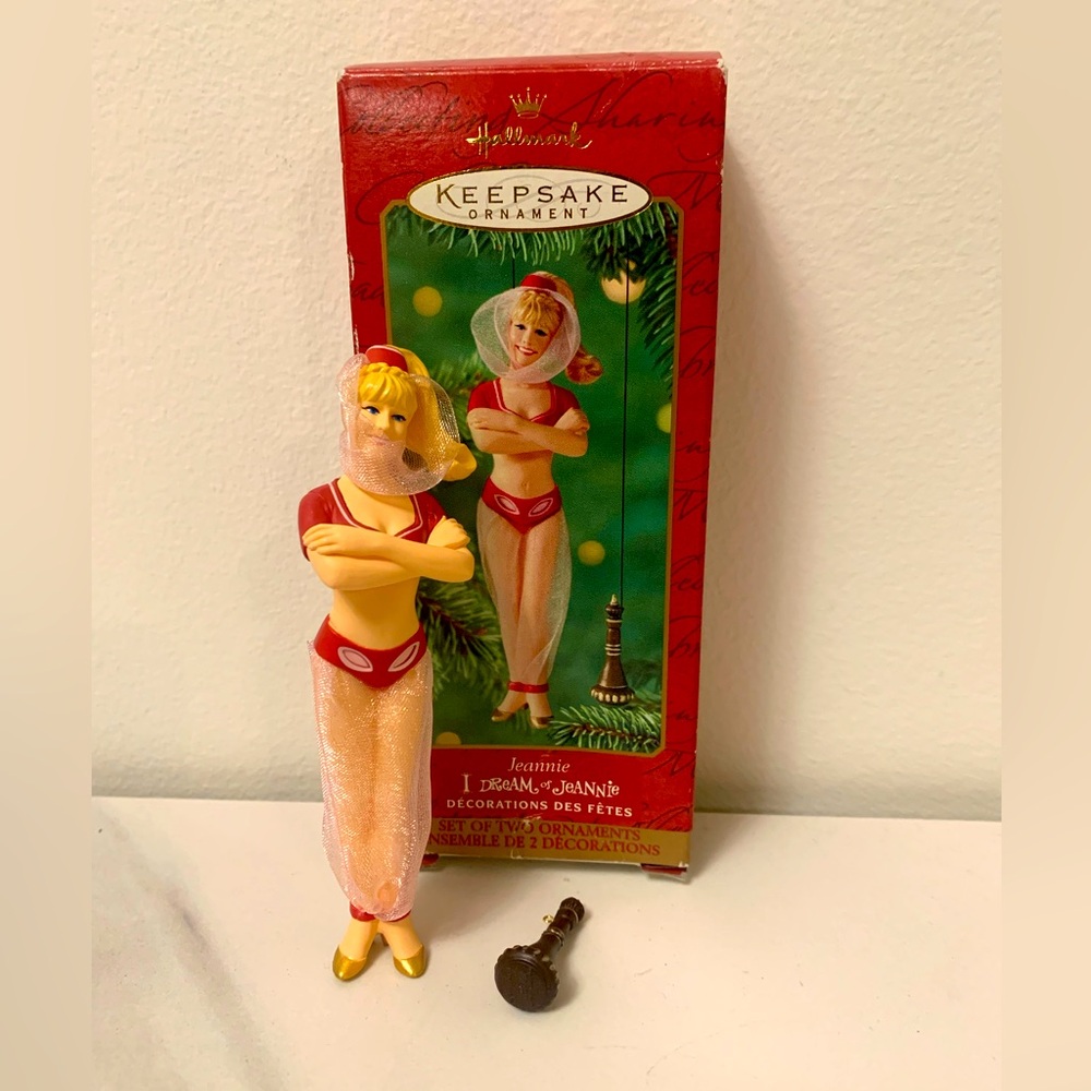 Hallmark Keepsake “I Dream Of Jeannie” Set of 2 Ornaments Vintage 2000